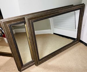 Two 42” Beveled Bathroom Mirrors