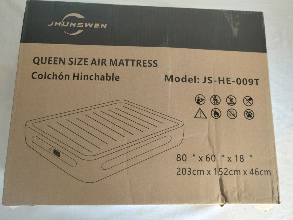 queen air mattress with built in pump (2 available)
