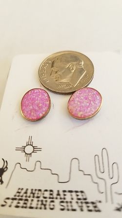 Sterling Silver,Opal Earrings