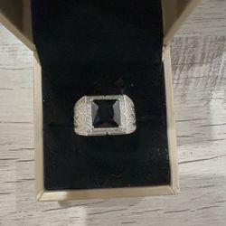 Moissanite Black Diamond Men’s Ring 6.5mm