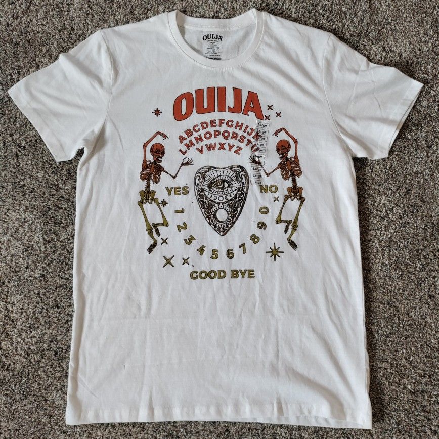 Ouija Board T-Shirt Adult Large White