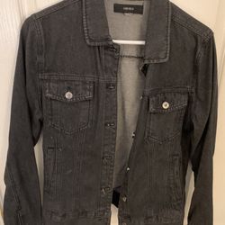 Black denim jacket