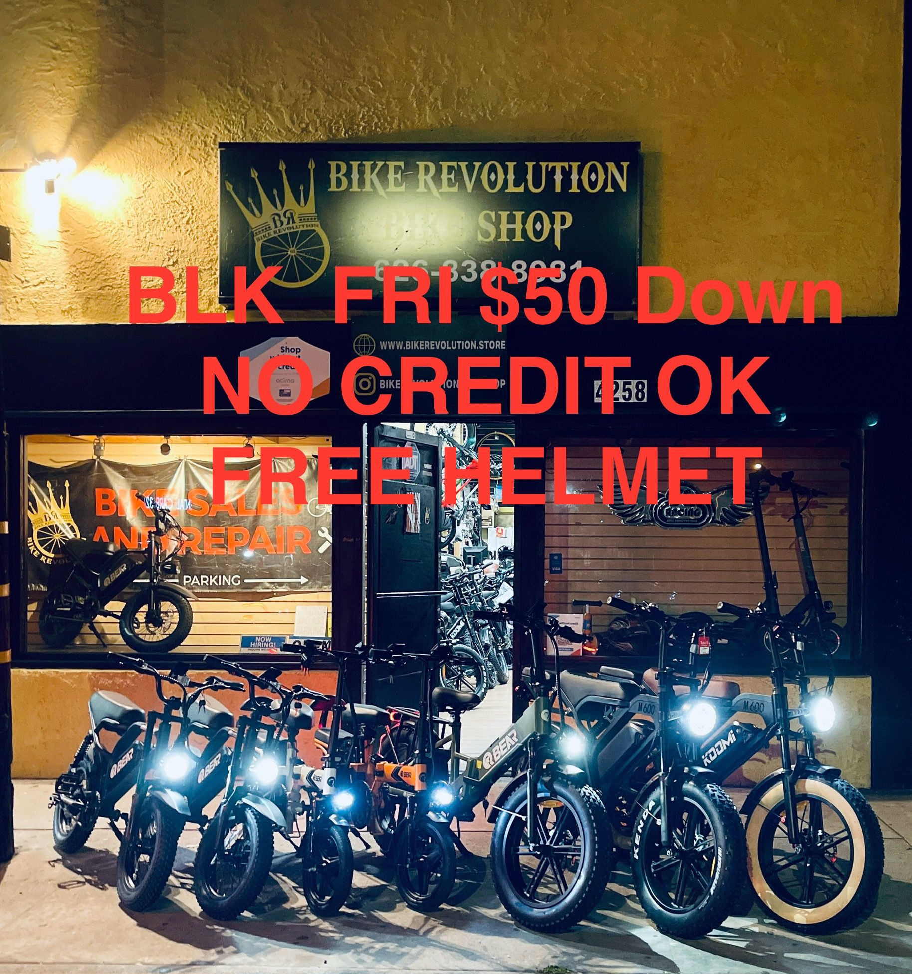 🎊BLK Friday Weekend Sale ! $50 Down No Credit Check All Electric Bike E-bike Free Helmets