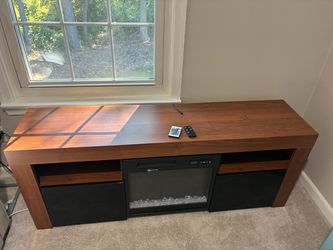TV Stand with Electric Fireplace Insert