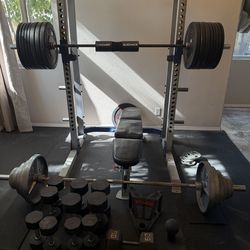 Gym equipment weights steel and  bumper plates