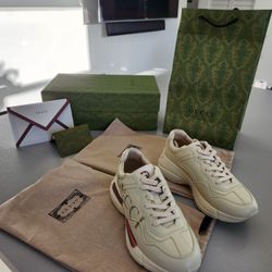 Gucci Ivory leather Sneakers-37 EU