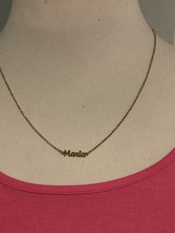 Marina De Buchi Mdb Maria Nameplate Necklace 20”