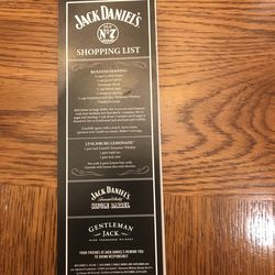 Jack Daniel’s Shopping List 
