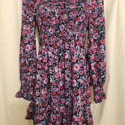 Mini Purple Floral Dress