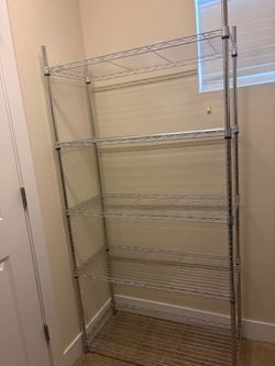 5-Tier Chrome Metal Wire Shelving Unit