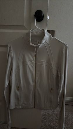 Lululemon White Full-Zip Athletic Jacket (Real)