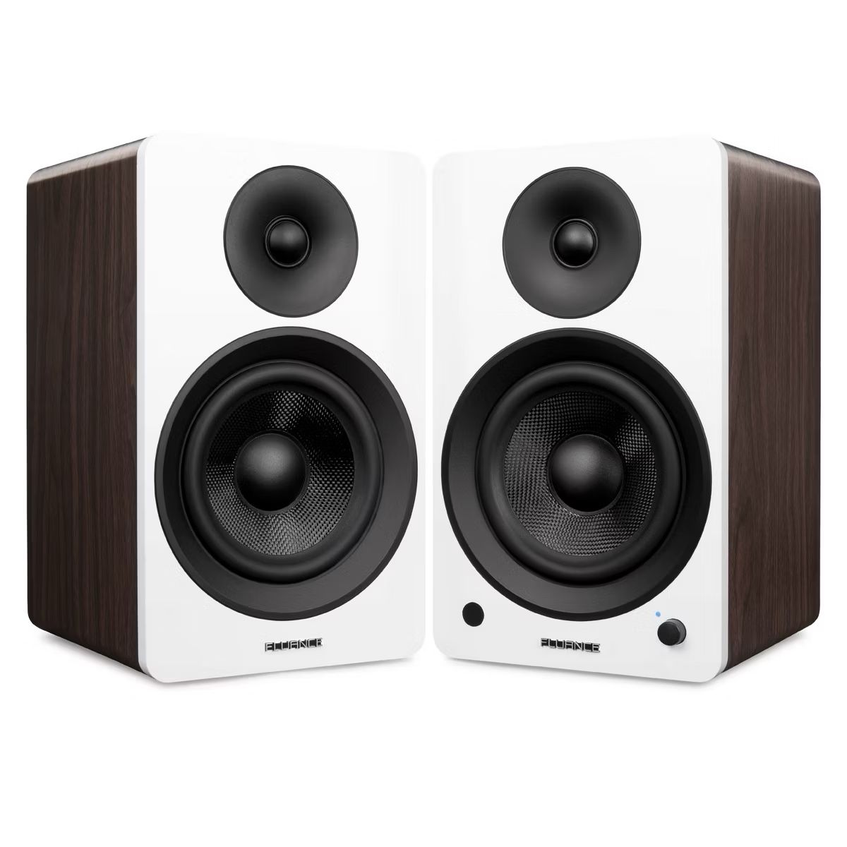 Fluance Ai61 Powered 2-Way 2.0 Stereo Bookshelf Speakers with 6.5" Drivers, 120W Amp for Turntable, TV, PC, Bluetooth