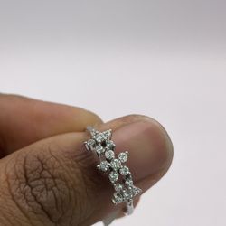 Authentic 925 Silver Ring With CZ Stones