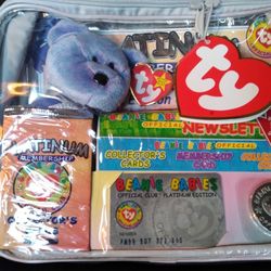Beanie Baby Official Club Platinum Edition Mint Condition In The Carrying Case
