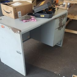 Big Heavy Metal/ Wood Office Table ( Desk) 