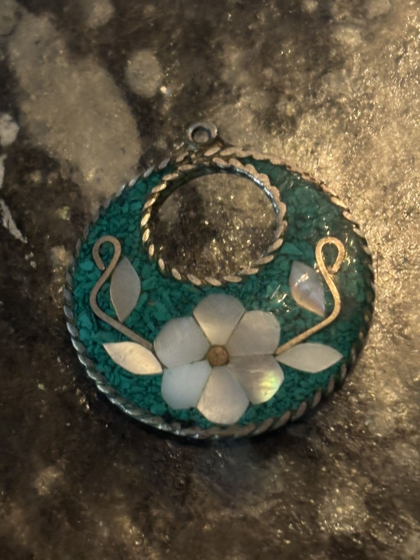 Jade And Sterling Silver Pendant 