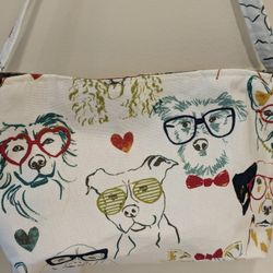 Homemade Canvas Fabric Purse With Matching Sunglass Case 