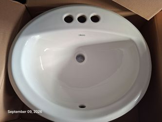 American Standard White Oval Drop-In Bathroom Sink