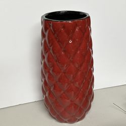 Red Ceramic Pineapple Shape Large Vase