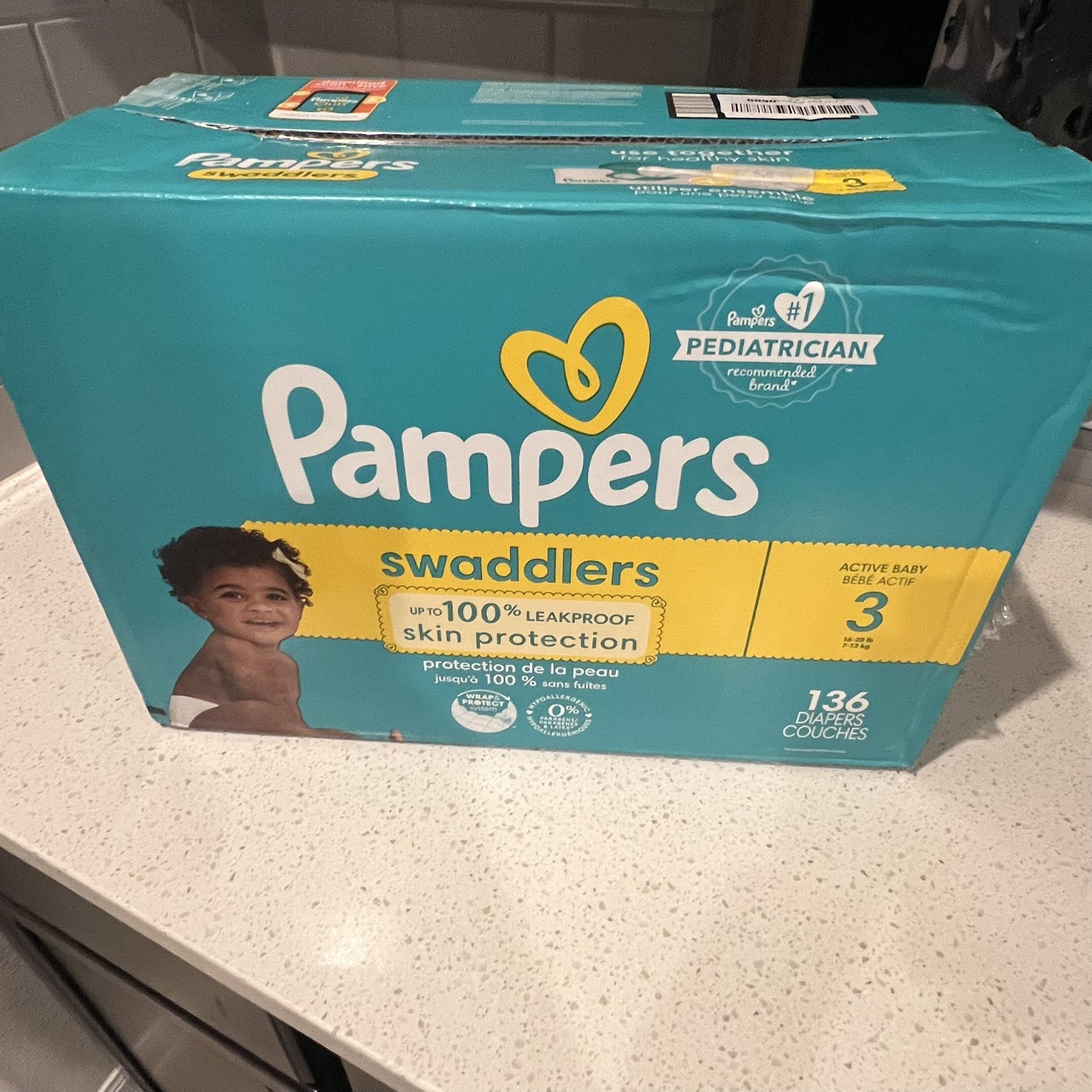Pampers Swaddlers - Size 3 - Case of 136