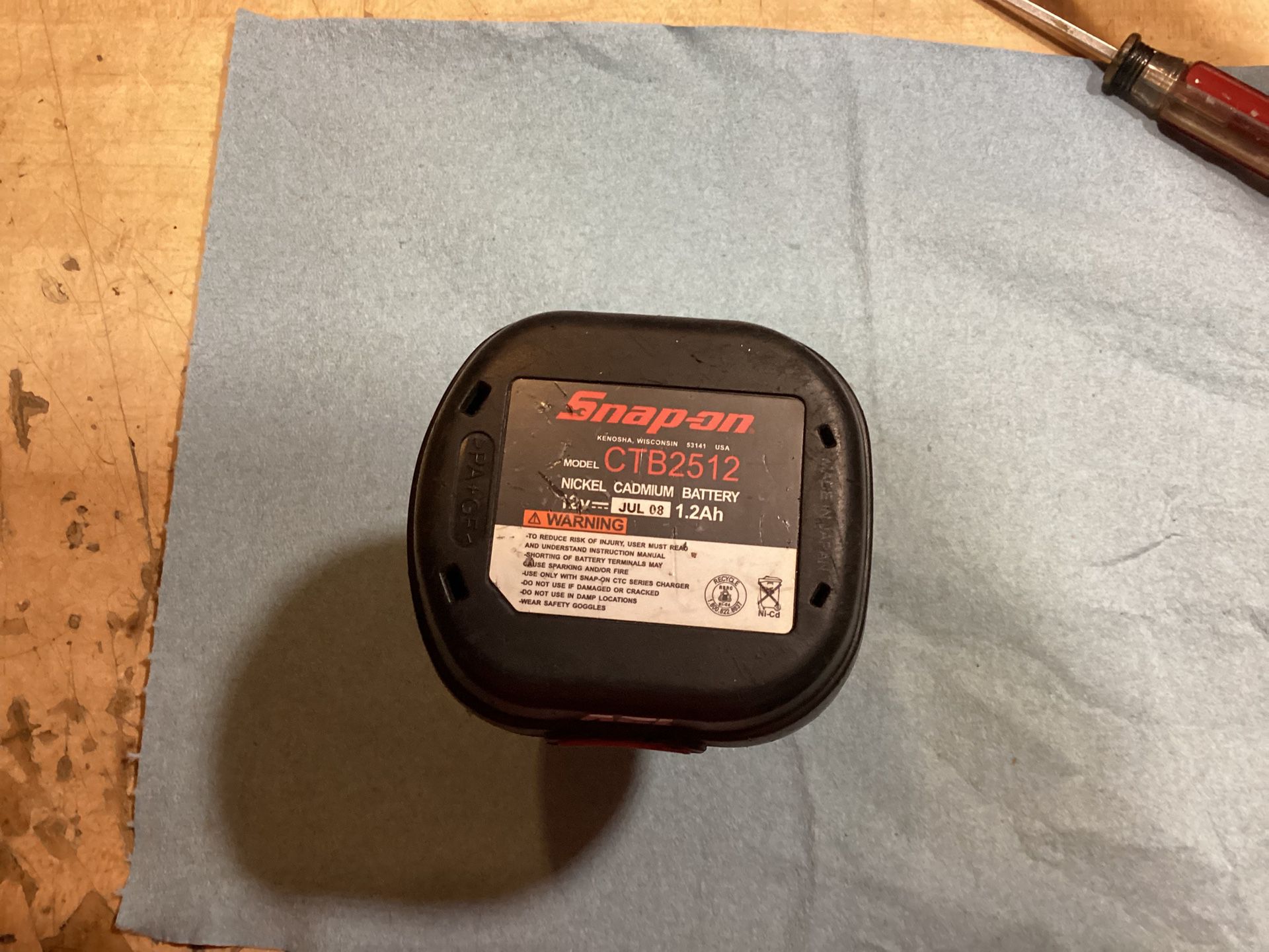 Pre-owned Snap-on CTB-2512 12v 1.2Ah Battery 