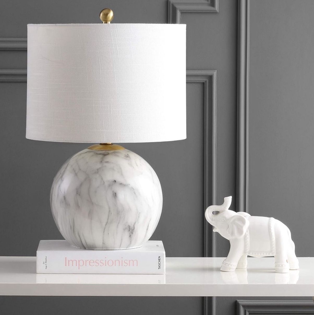21.5" Resin LED Table Lamp Classic Glam Bedside Desk Nightstand Lamp
