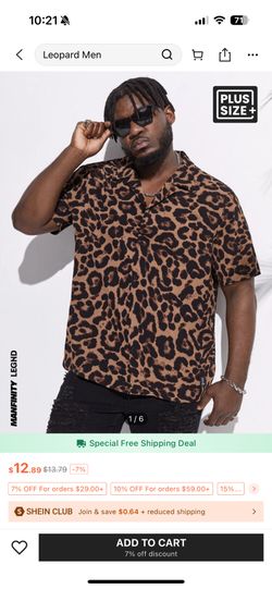 Men’s 5X Animal Print New