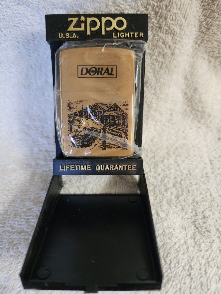 Vintage Collectable Doral Brass Zippo brand new