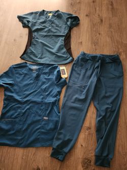 Caribbean Blue Scrub Set 