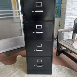 HON 4 Drawer Black File Cabinets 