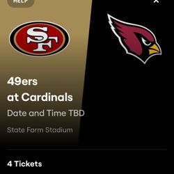 Az Cardinals Vs Niners $150 each
