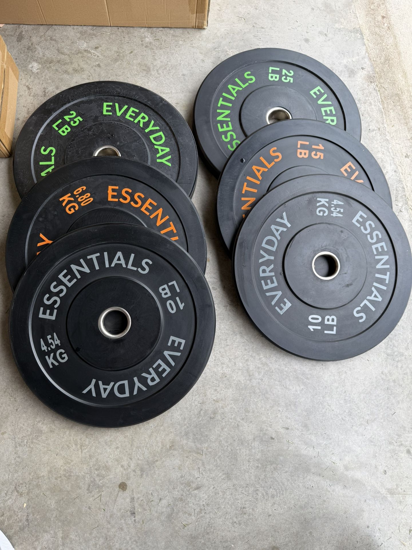 BalanceFrom Black Bumper Plate Set, Includes 10 lb Pair, 15 lb Pair, and 25 lb Pair Black