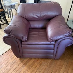 Faux  Leather Chair Maroon Color