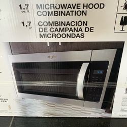 Whirlpool Microwave/Hood Combo Over-Counter Style, NEW!