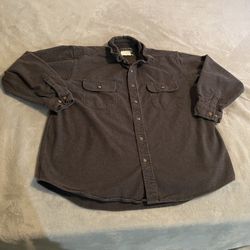 Field & Stream Shirt Men 2XL Gray Shacket Thick Flannel Heavyweight Outdoors
