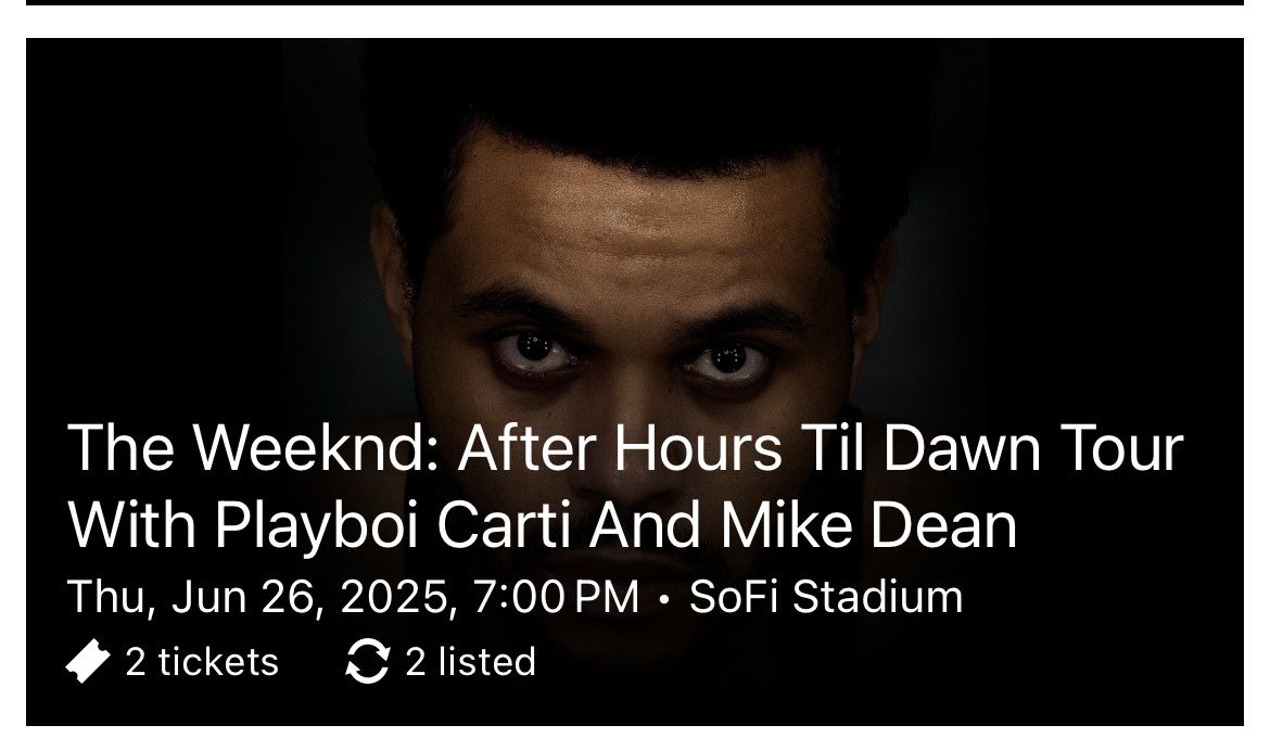 The Weeknd Tickets