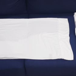 4 Tahari Home King Size White Cotton Pillowcase Set 20in x 40in
