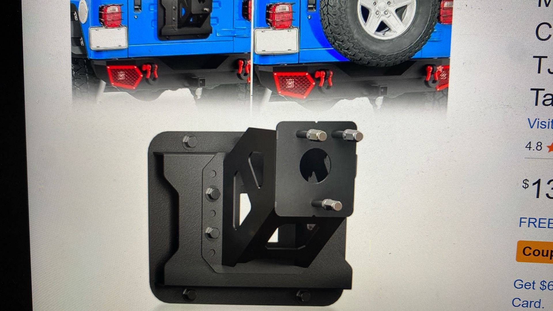 Wrangler, Spare Tire Carrier (Fixed)