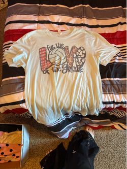For the love of the game volleyball tee