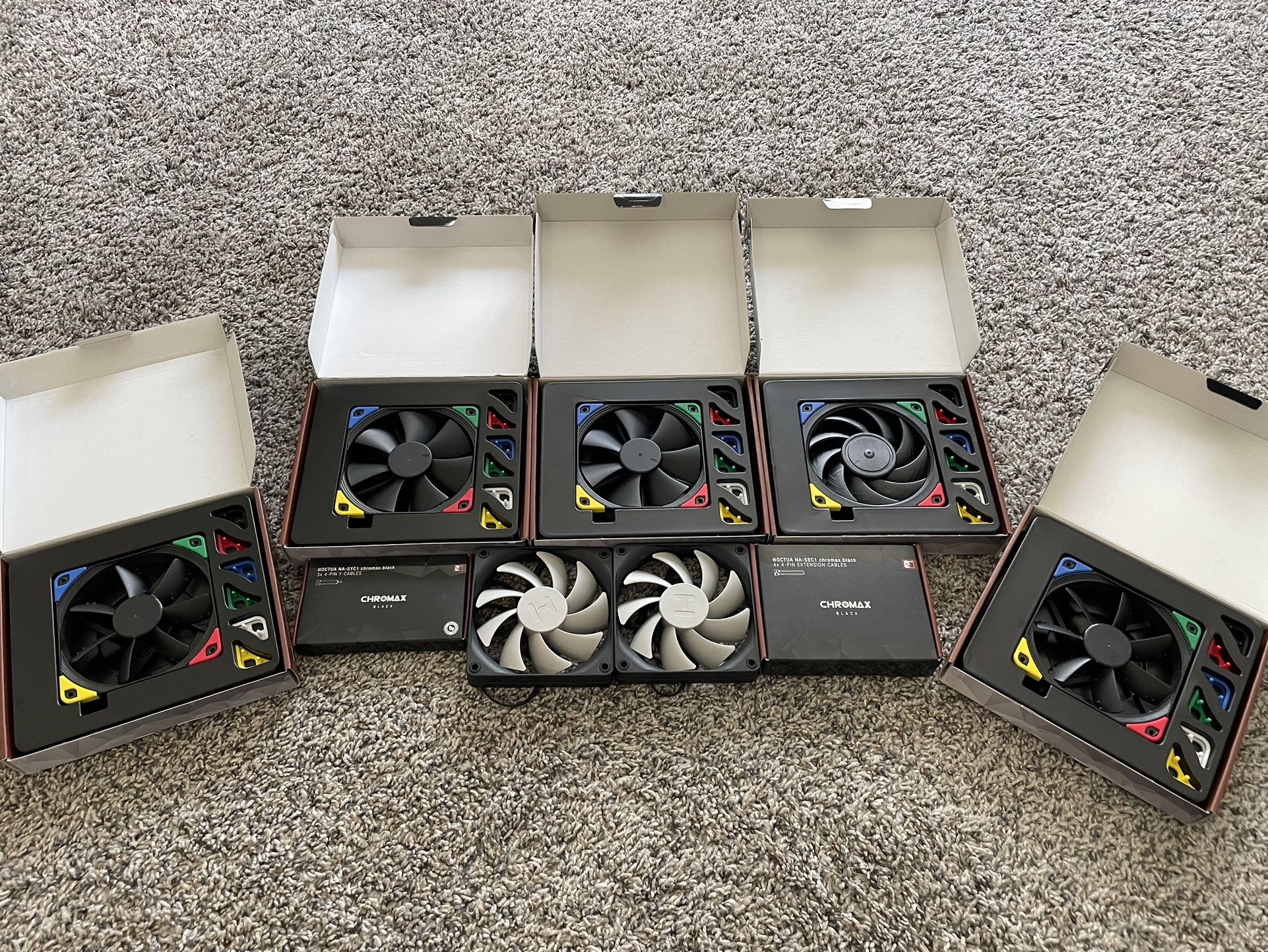 5 Noctua NF-F12 PWM PC fans 120mm & Other Items