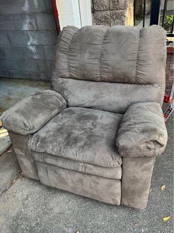Gray Microfiber Recliner Chair