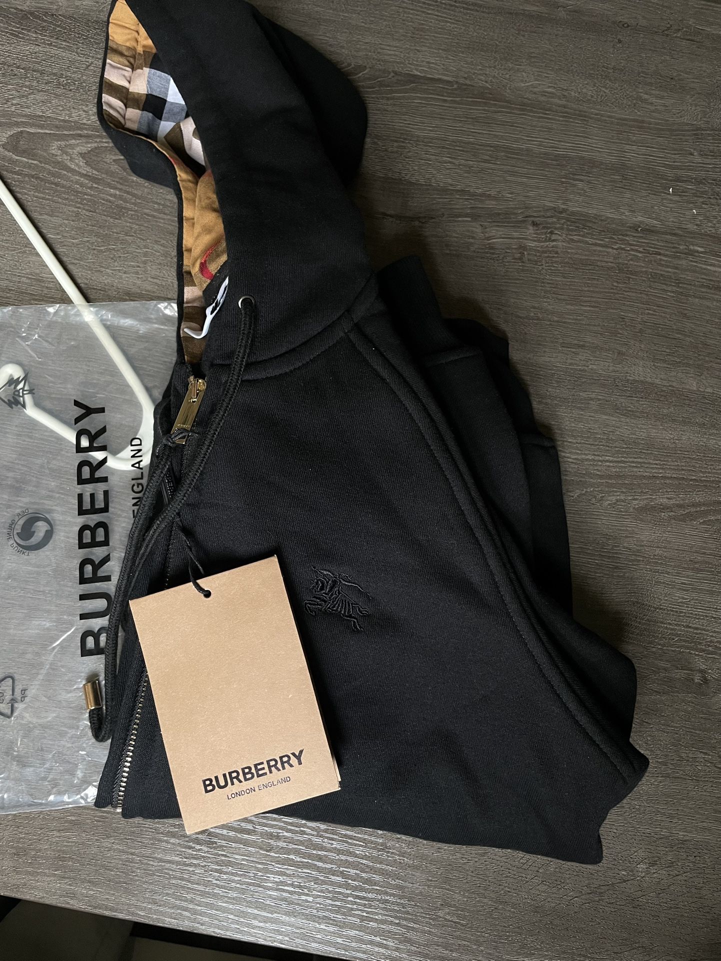 Small Burberry Zip Up Hoodie