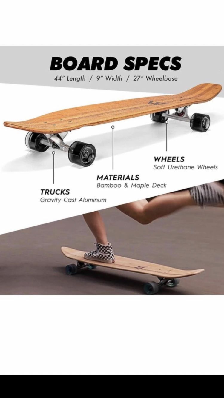 Magneto Kicktail Longboard. FROM COSTCO STORE!!