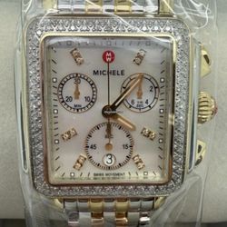 Michele Deco 35mm White Dial Two-Tone Stainless Steel Watch MWW06A000776