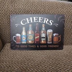 BAR METAL SIGN.  12" X 8".  NEW.  PICKUP ONLY.