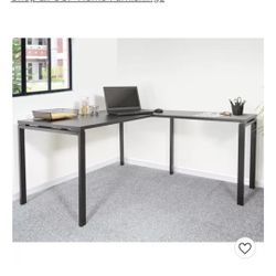 Prado Black L-shaped Desk