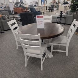 Dining table round Farmhouse