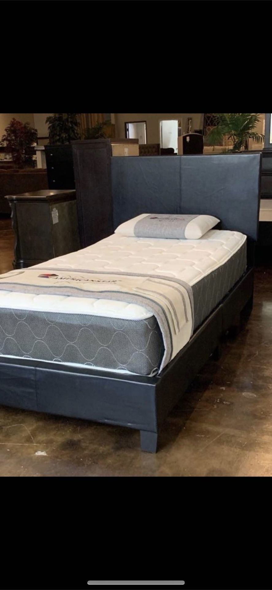 Twin platform bed frame with mattress (free delivery)