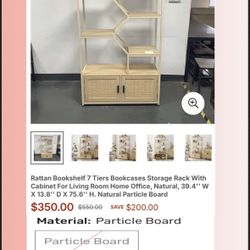 Rattan Bookshelf 