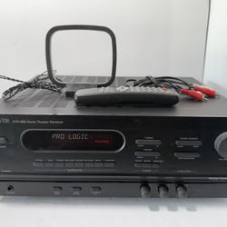 Carver HTR-880 - AV Receiver - W/ Remote, RCA Cables, Antenna Tested & Works
